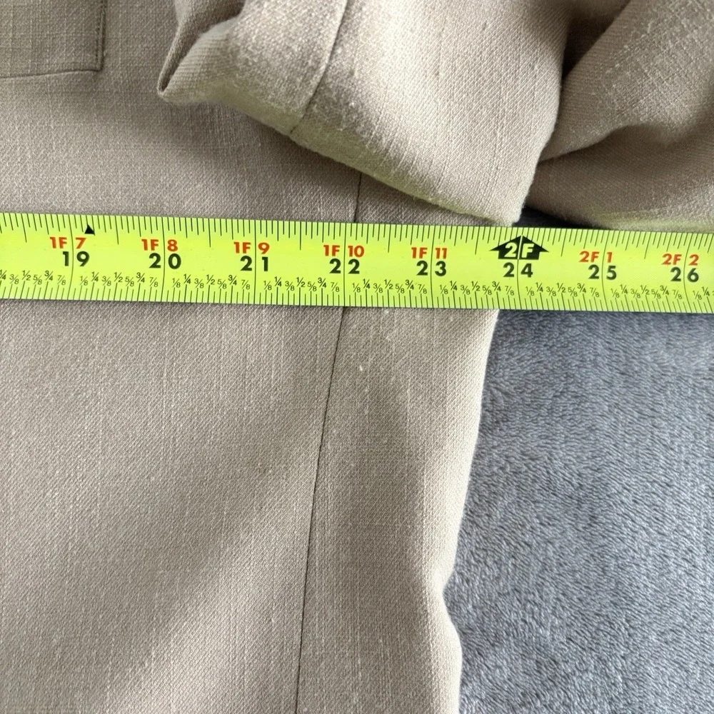 Alan Flusser Men's Sport Coat‎ Blazer Beige Two Button Classic Casual 46L